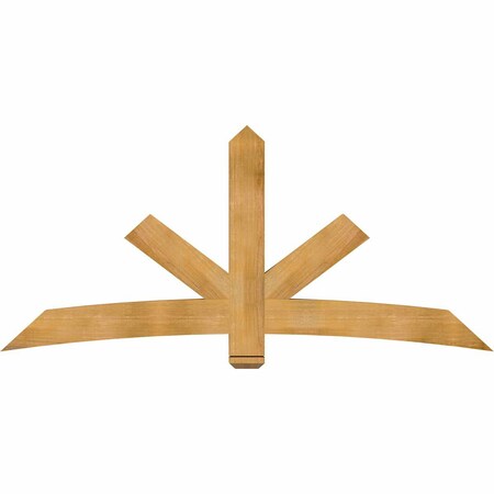 Ekena Millwork Alberta Rough Sawn Timber Gable Bracket, Western Red Cedar, 84"W x 38"H x 4"D x 6"F, 11/12 Pitch GBW084X38X0406ALB00RWR